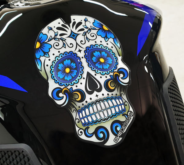 Tankpad Skull Blue