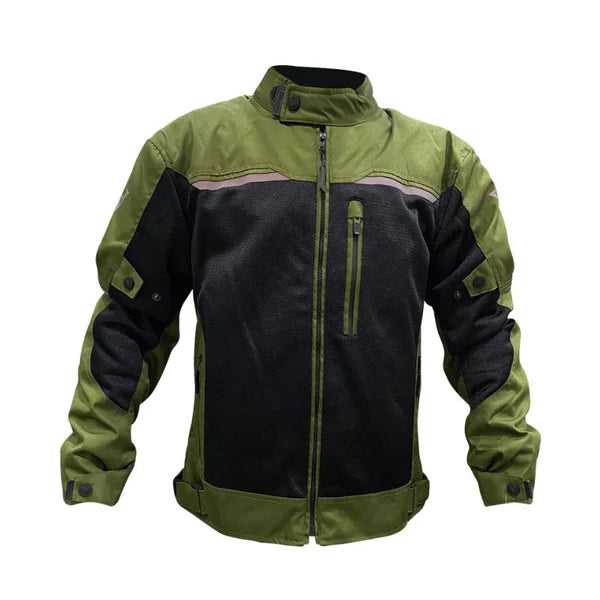 Chamarra De Proteccion Giacomo Premium Lite Color Negro Verde