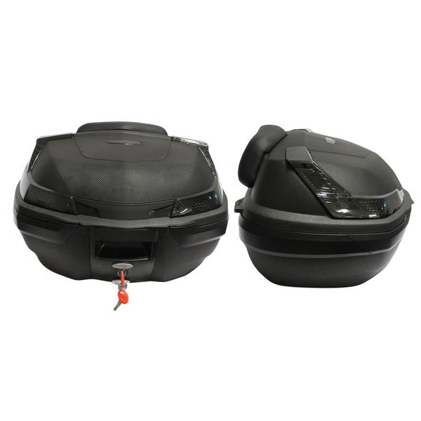 Cajuela Techx2 6701 Negra C/ Reflejante Negro Y C/ Soporte 48L