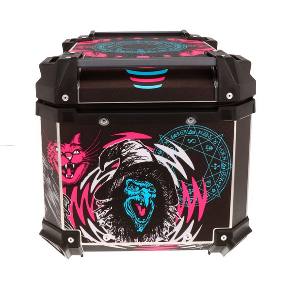 BAUL TRASERO MOTOCICLETA R-702 NIGHTMARE ALUMINIO 45 LTS