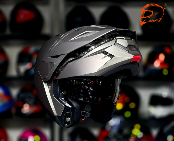 Casco HJC Abatible i80 Adventure Titanium Mate
