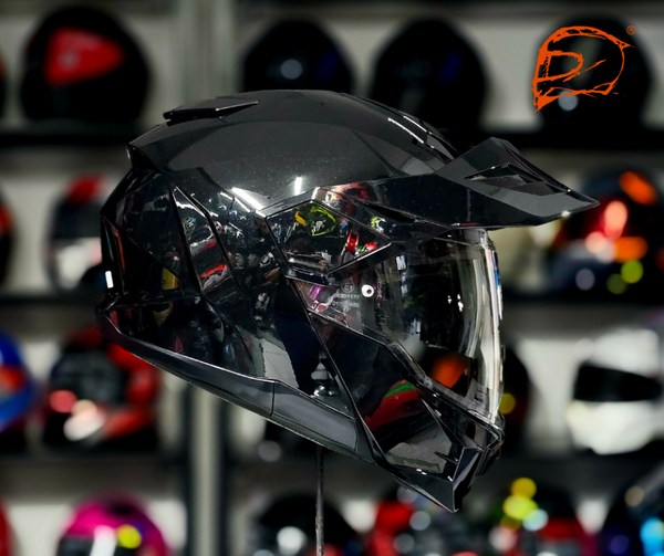 Casco HJC Abatible i80 Adventure Negro Brillo