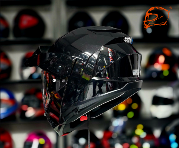 Casco HJC Abatible i80 Adventure Negro Brillo