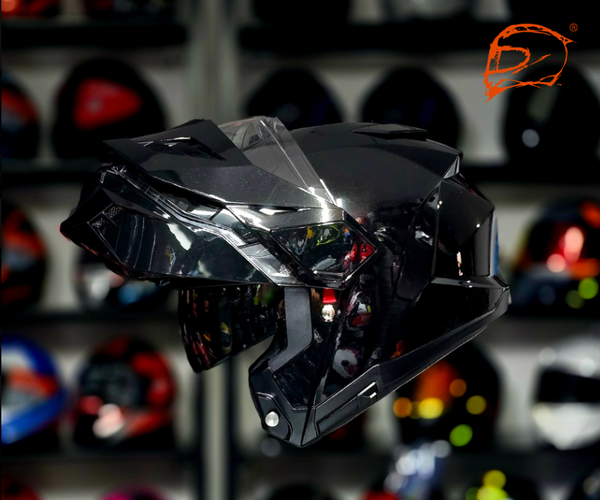 Casco HJC Abatible i80 Adventure Negro Brillo