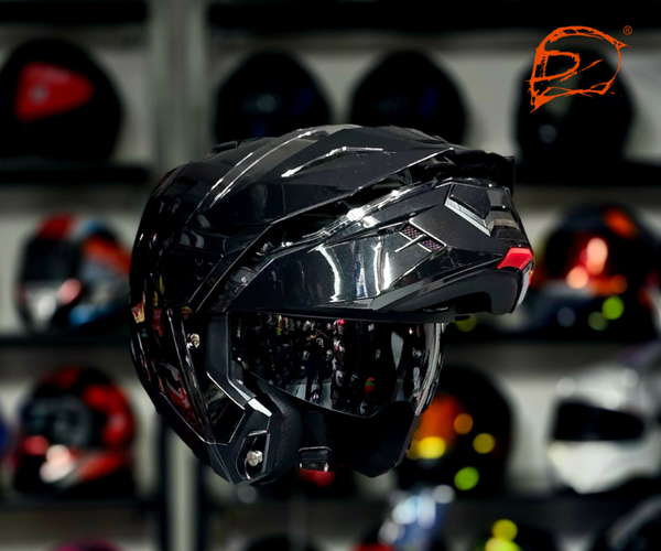 Casco HJC Abatible i80 Adventure Negro Brillo