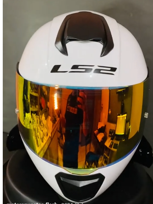 Casco Integral LS2 Flash II con intercomunicador Blanco Brillo FF802