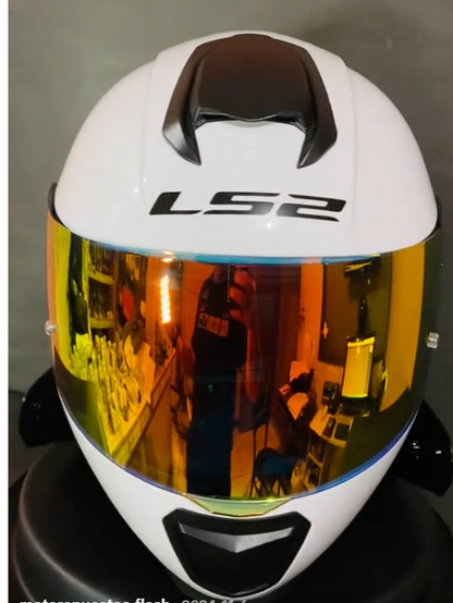 Casco Integral LS2 Flash II con intercomunicador Blanco Brillo FF802