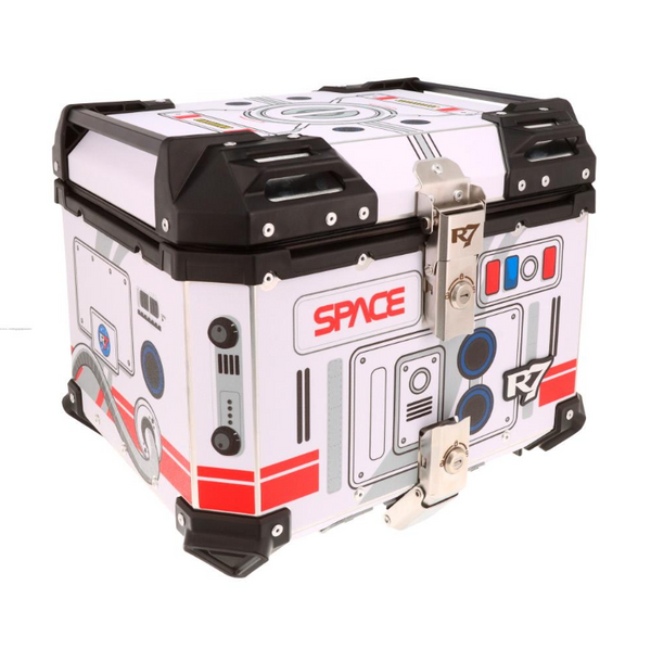 BAUL TRASERO MOTOCICLETA R-702 SPACE ALUMINIO 45 LTS
