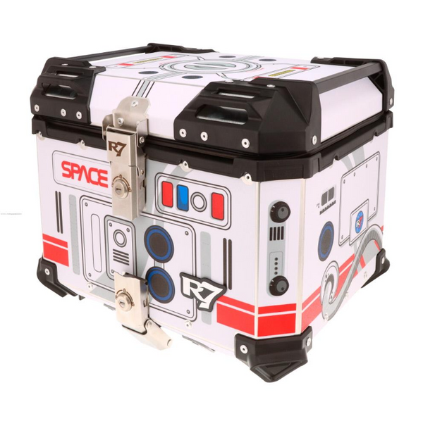 BAUL TRASERO MOTOCICLETA R-702 SPACE ALUMINIO 45 LTS