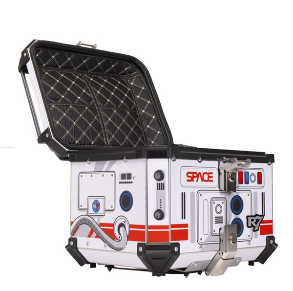 BAUL TRASERO MOTOCICLETA R-702 SPACE ALUMINIO 45 LTS