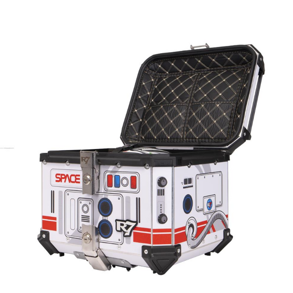 BAUL TRASERO MOTOCICLETA R-702 SPACE ALUMINIO 45 LTS