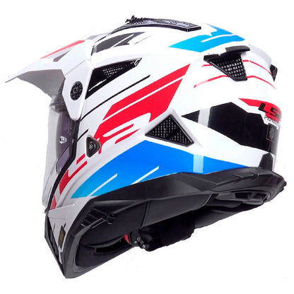 Casco LS2 Crosss City  Pioneer II Namib Blanco Rojo MX702