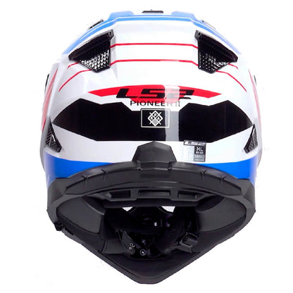 Casco LS2 Crosss City  Pioneer II Namib Blanco Rojo MX702