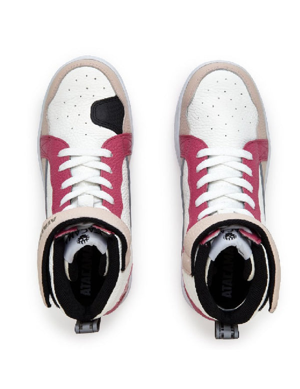 Tenis Para Motociclista Steff Biker Piel Rosa Con Protecciones Atacama