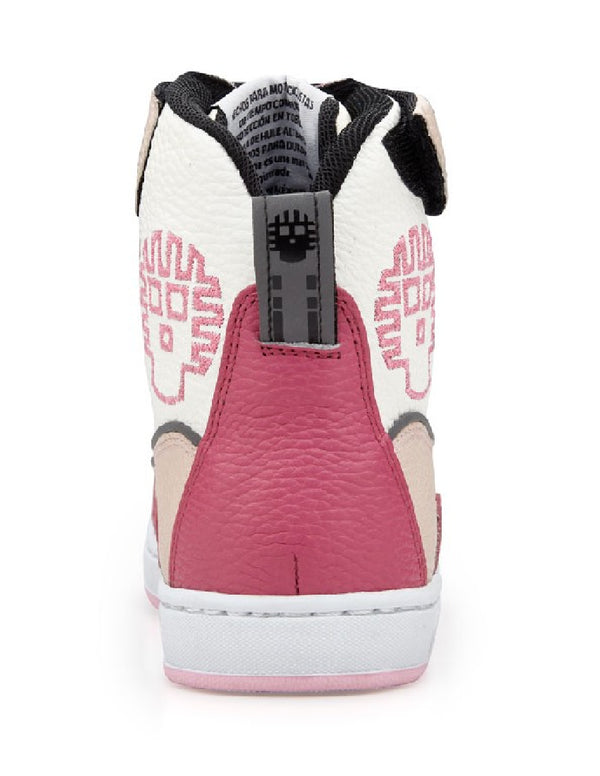 Tenis Para Motociclista Steff Biker Piel Rosa Con Protecciones Atacama