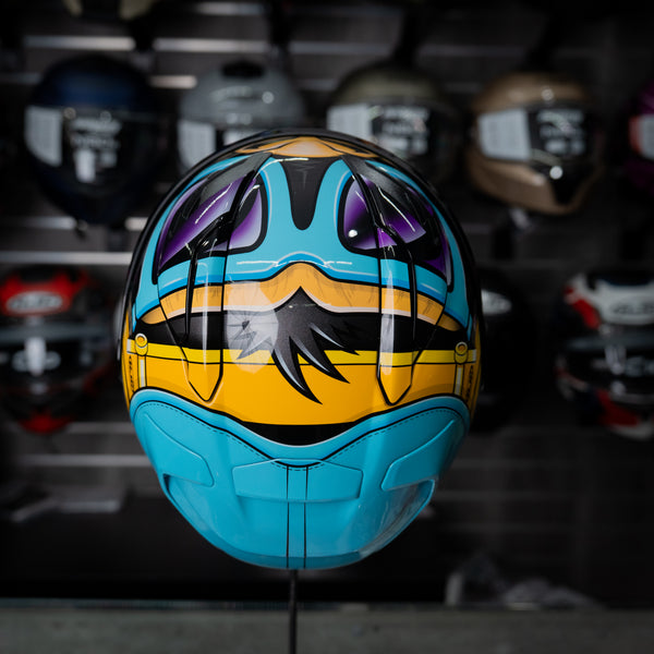 Casco Hjc Monkey Dj F71 Brillante Mc23 Fibra Compuesta