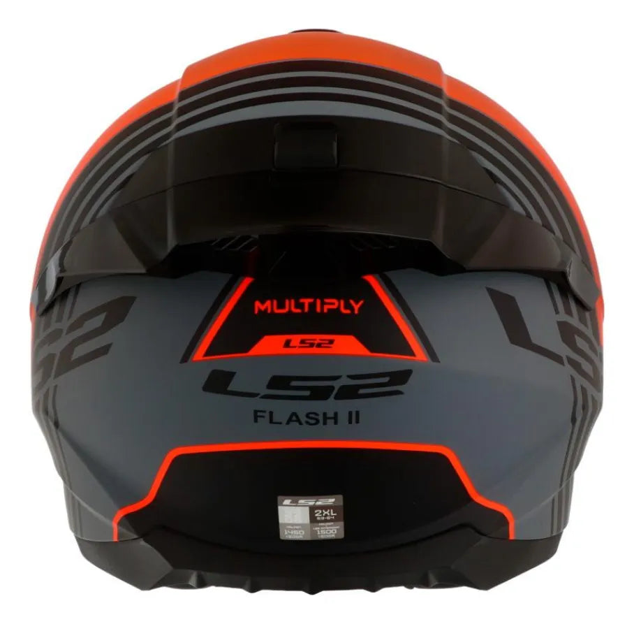 Casco Integral LS2 Con Intercomunicador integrado Flash Multiply Rojo Gris FF802