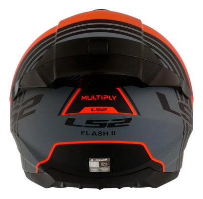 Casco Integral LS2 Con Intercomunicador integrado Flash Multiply Rojo Gris FF802