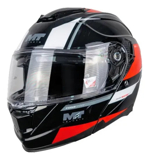 Casco Abatible MT Exodus Cave A5 Rojo Brillo