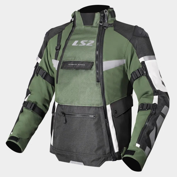 Chamarra LS2 Deportiva Verde X-Master Textil