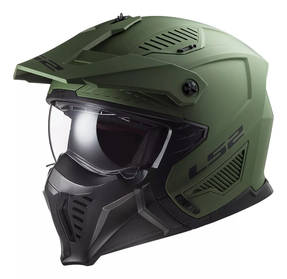 Casco Cross City LS2 Drifter Solid Verde Mate 606 Moto Helmets Sebastian