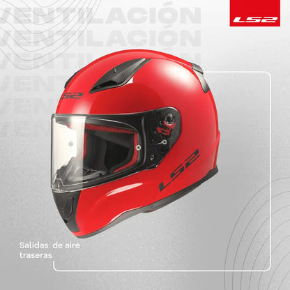 Casco Integral LS2  Rapid II Rojo Brillo FF353