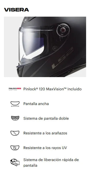 Casco Ls2 Vector II C Alizer Azul Negro Rojo Brillo FF811