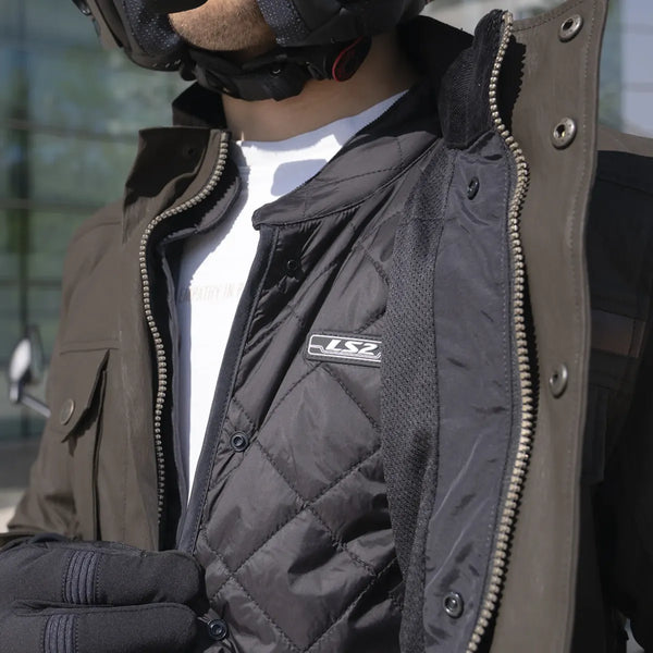 Chamarra LS2 Deportiva Café Liberty Textil