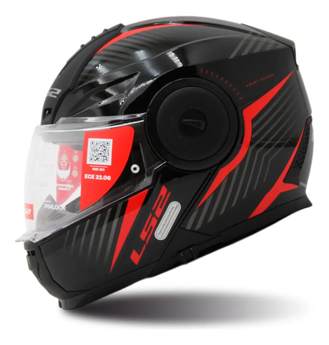 Casco Abatible LS2 Scope Skid II + Pinlock Rojo FF902
