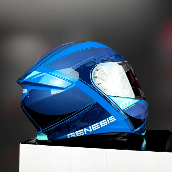 Casco Mt Genesis R Sv Columbia C7 Azul Brillo