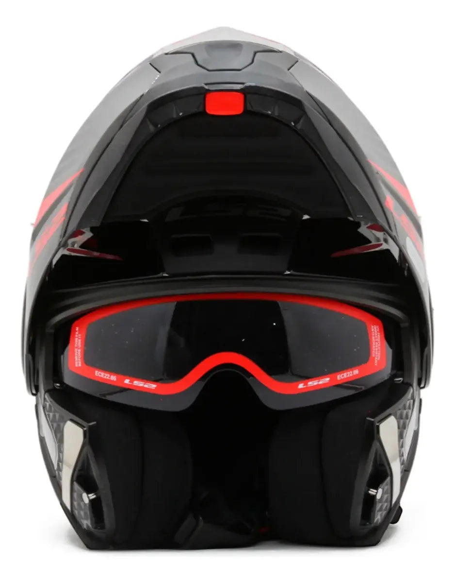 Casco Abatible LS2 Scope Skid II + Pinlock Rojo FF902