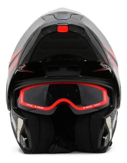 Casco Abatible LS2 Scope Skid II + Pinlock Rojo FF902