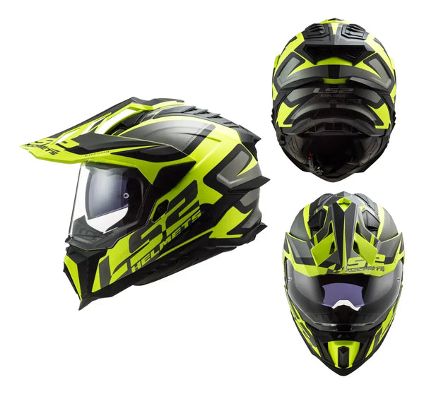 Casco Cross City LS2 Explorer HPFC Alter Negro Amarillo Mate MX701