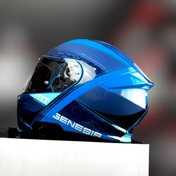 Casco Mt Genesis R Sv Columbia C7 Azul Brillo