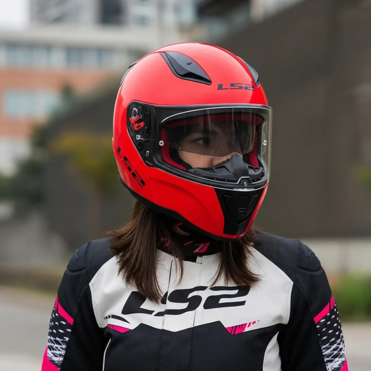 Casco Integral LS2  Rapid II Rojo Brillo FF353