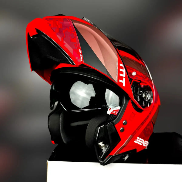 Casco Abatible Mt 935 RSV Genesis Columbia R SV Rojo Mate