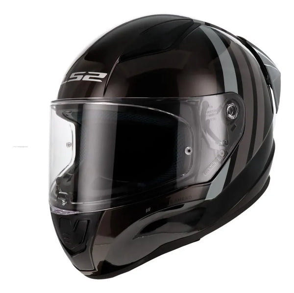 Casco Integral Ls2 Rapid II Shelley Negro Plata FF353