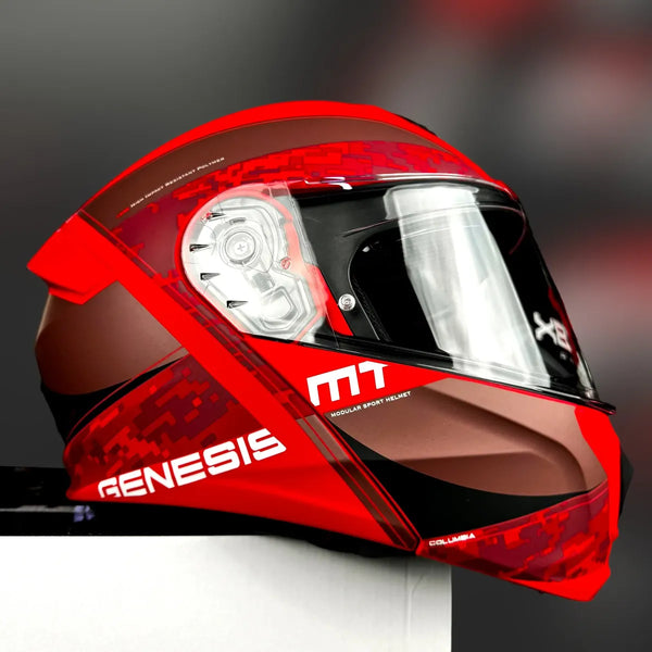 Casco Abatible Mt 935 RSV Genesis Columbia R SV Rojo Mate