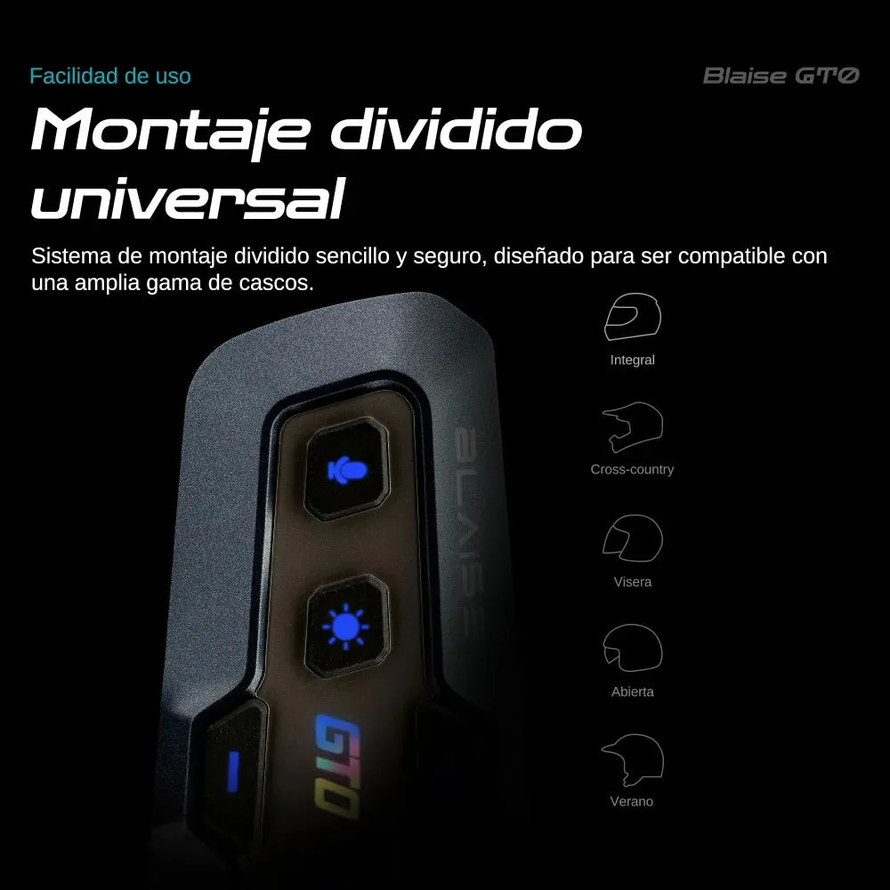 Manos Libres Blaise By GT0 Negro Audio HD y Control con Botón