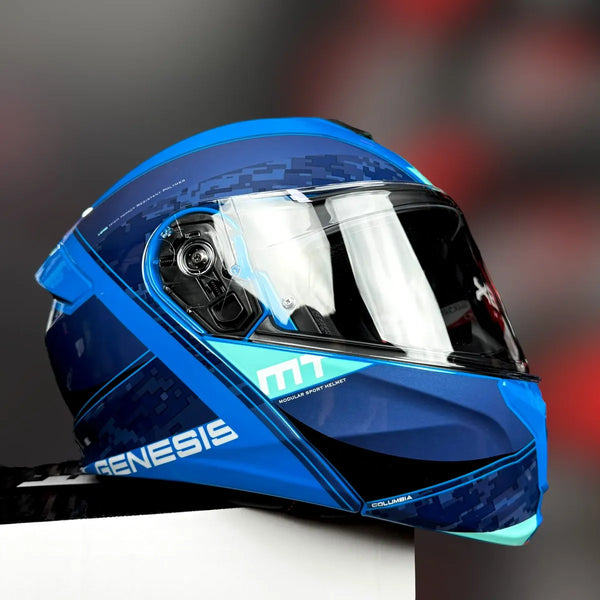 Casco Mt Genesis R Sv Columbia C7 Azul Brillo