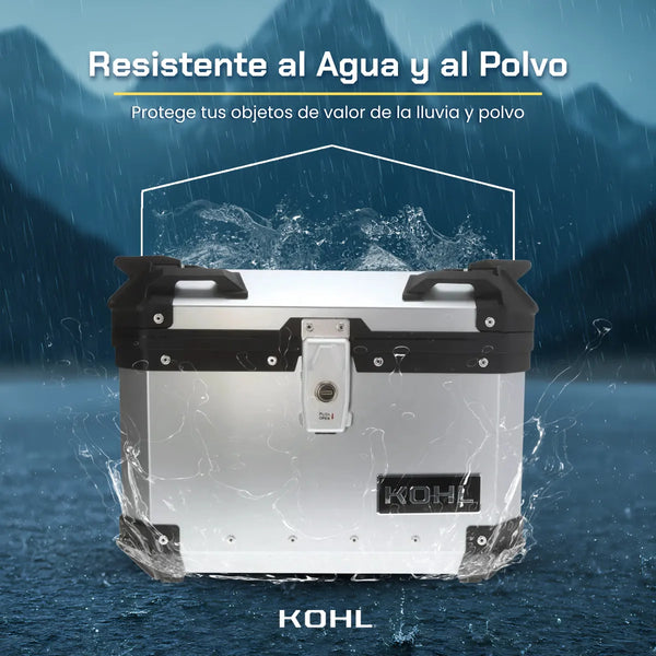 BAUL TRASERO MOTOCICLETA KOHL Q1-ECON ALUMINIO 40 LTS