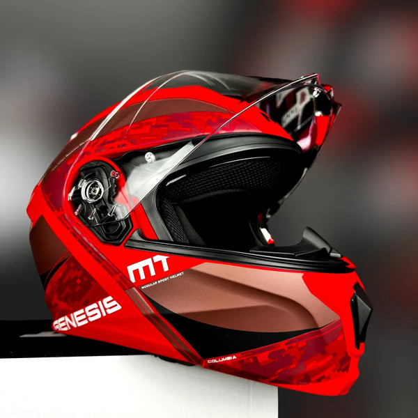 Casco Abatible Mt 935 RSV Genesis Columbia R SV Rojo Mate