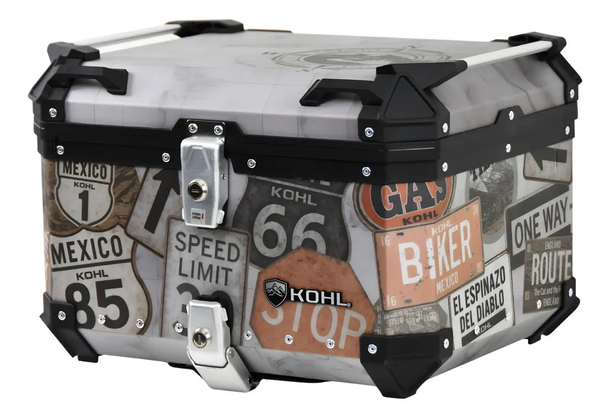 Baúl Trasero Motocicleta Kohl Route Aluminio 50 Lts