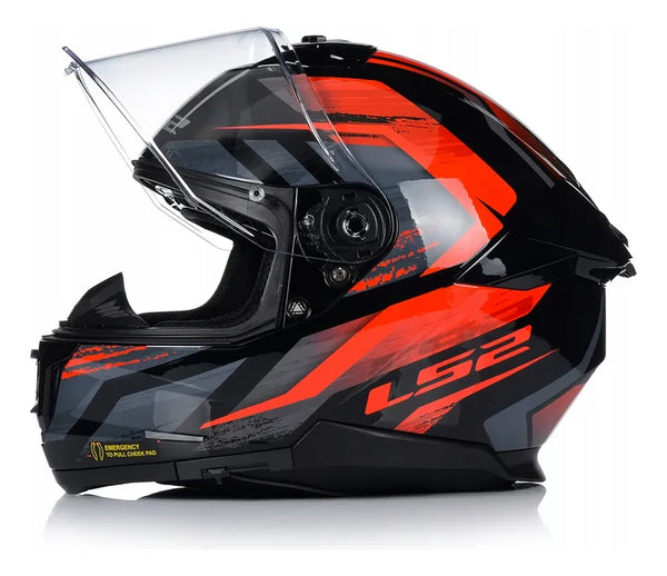 Casco Integral LS2 Stream II Fury Rojo Brillo FF808