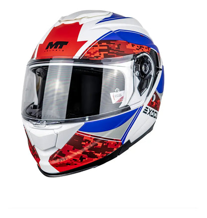 Casco Abatible MT Exodus Columbia A25 Rojo Mate