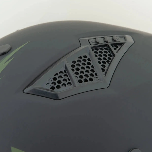 Casco Speed And Strenght Ss2450 Trial By Fire Verde Rojo Mate