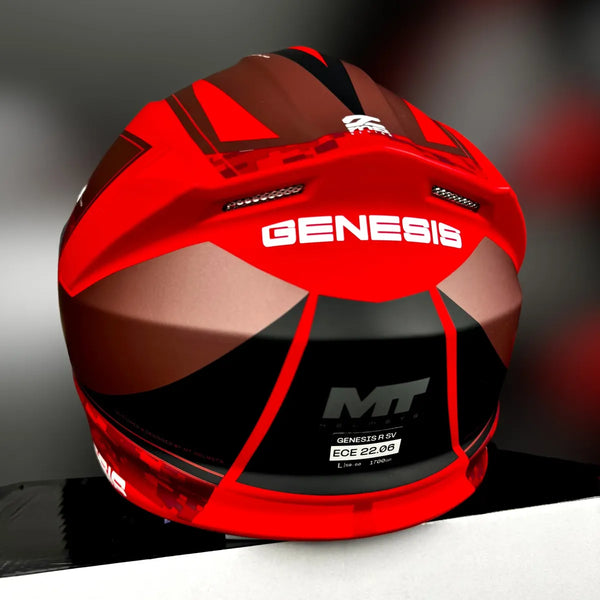Casco Abatible Mt 935 RSV Genesis Columbia R SV Rojo Mate