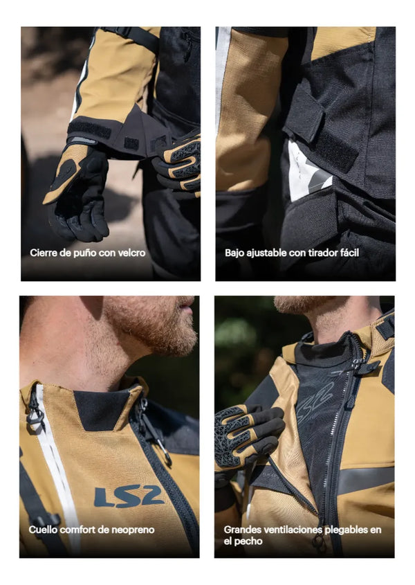 Chamarra LS2 Deportiva Verde X-Master Textil