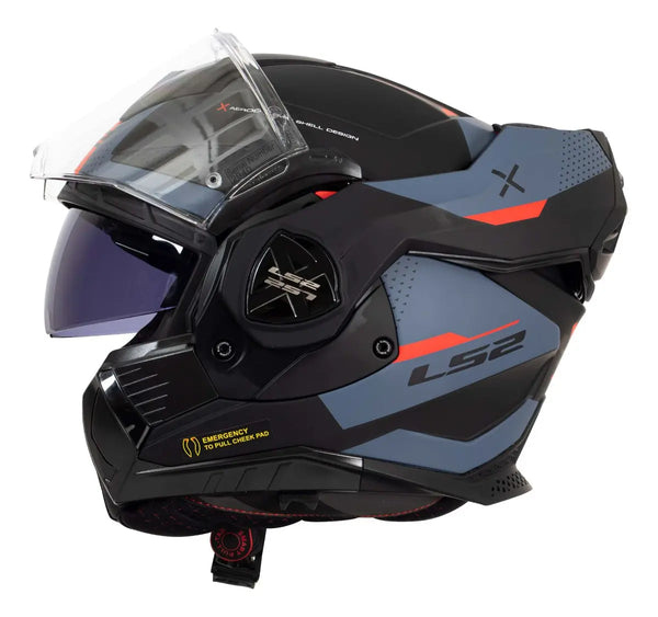 Casco Abatible LS2 Advant X Oblivion Negro Azul FF901