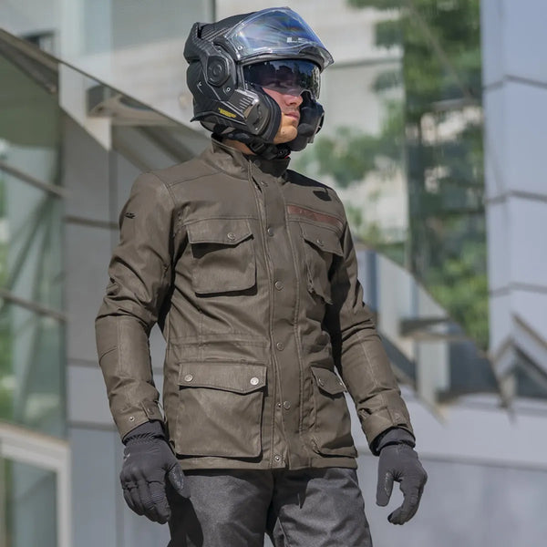 Chamarra LS2 Deportiva Café Liberty Textil